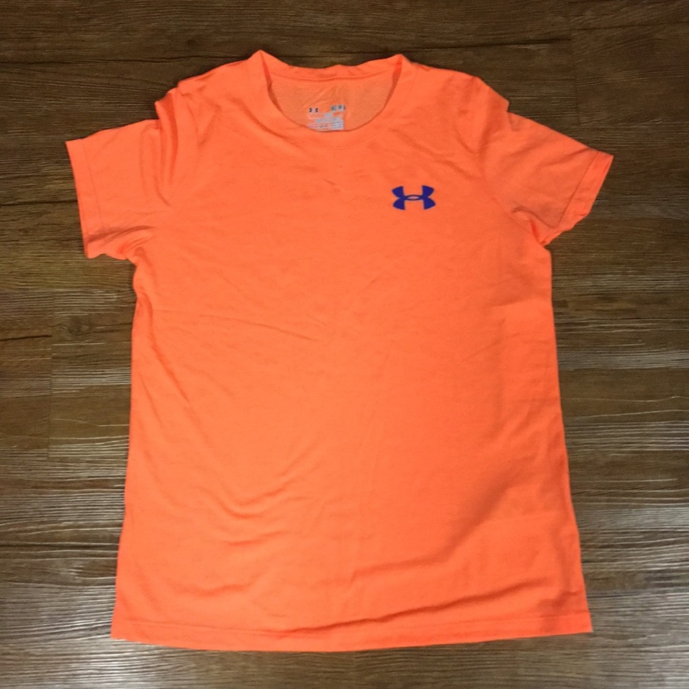 Orange running shirt from Under Armour